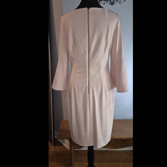 NWT Pink Calvin Klein Bell Sleeve Dress (10) - Picture 4 of 10